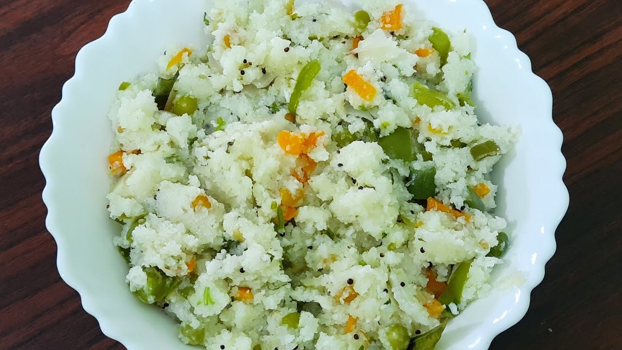 ತರಕಾರಿ ಅಕ್ಕಿತರಿ ಉಪ್ಪಿಟ್ಟು | Vegetable Akki Tari Uppitu | Rice Rava Upma Recipe