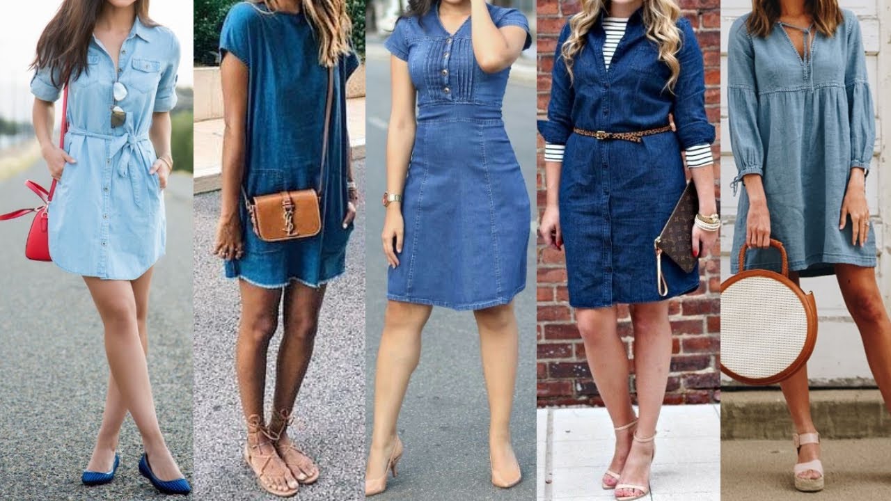 VESTIDOS MODERNOS SENCILLOS y CASUALES de MODA 2023 VESTIDOS JEANS o de MEZCLILLA