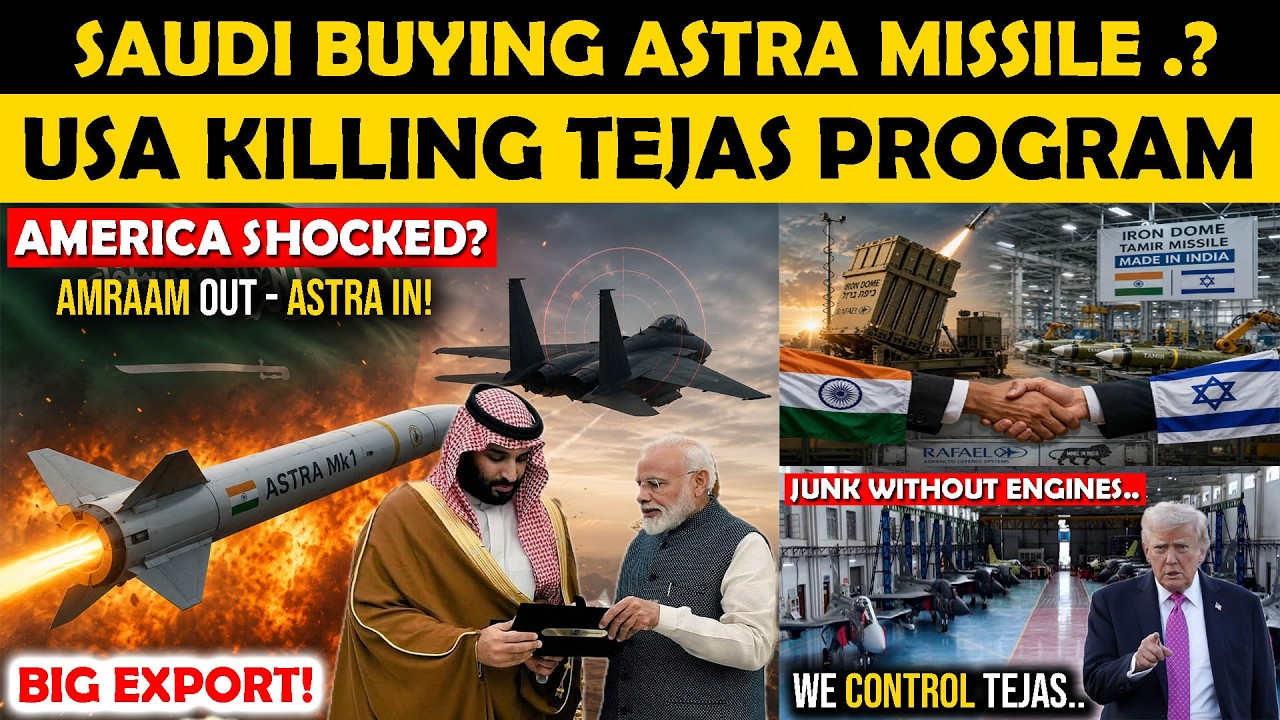 Saudi Arabia Ko Pasand Aya Bharat Ka Astra Missile!,Iron Dome Production in India,USA killing Tejas