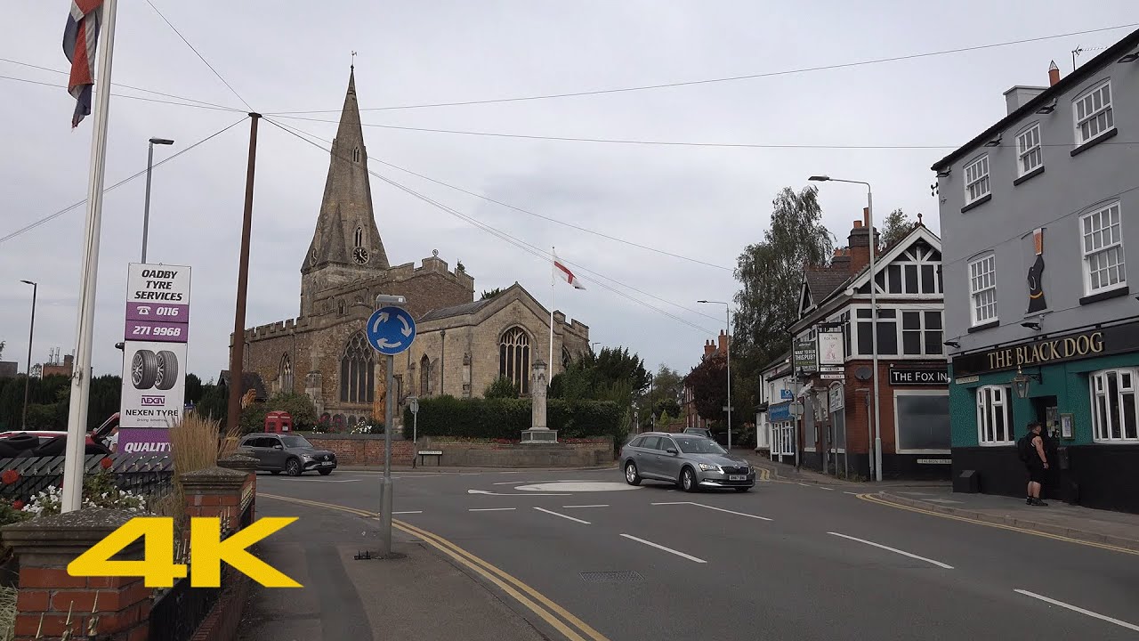 Oadby Walk: Town Centre【4K】