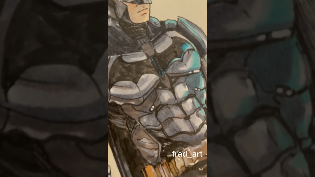 ARKHAM BATMAN coloured with COPICS!! 🦇🔥 