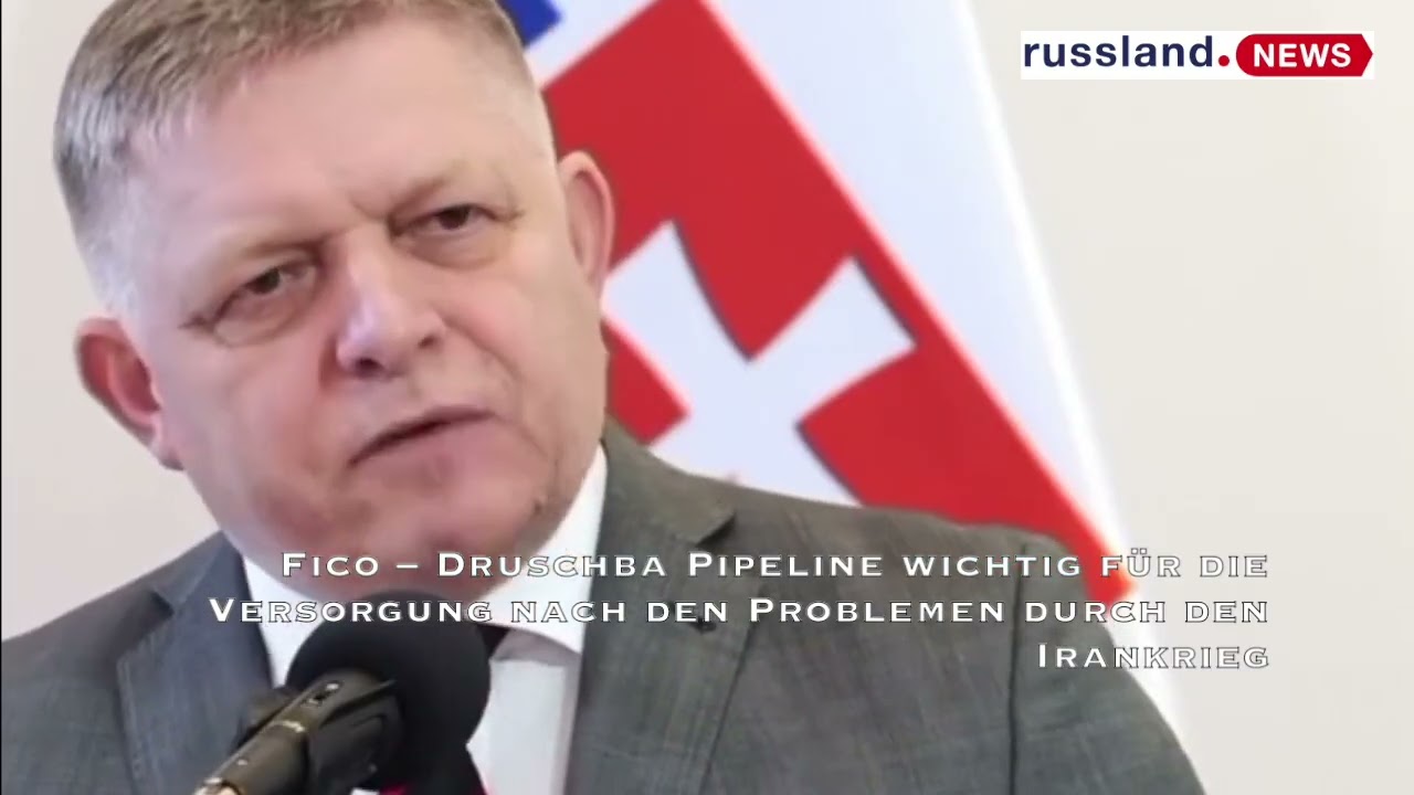 Fico – Druschba Pipeline wichtig für die Versorgung nach den Problemen durch den Irankrieg