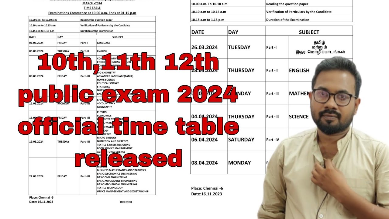10th 11th 12th- Public exam 2024 time table officially released-Start Now itself 🔥🔥🔥🔥