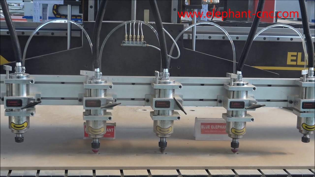 cnc router with 6 spindles for carving