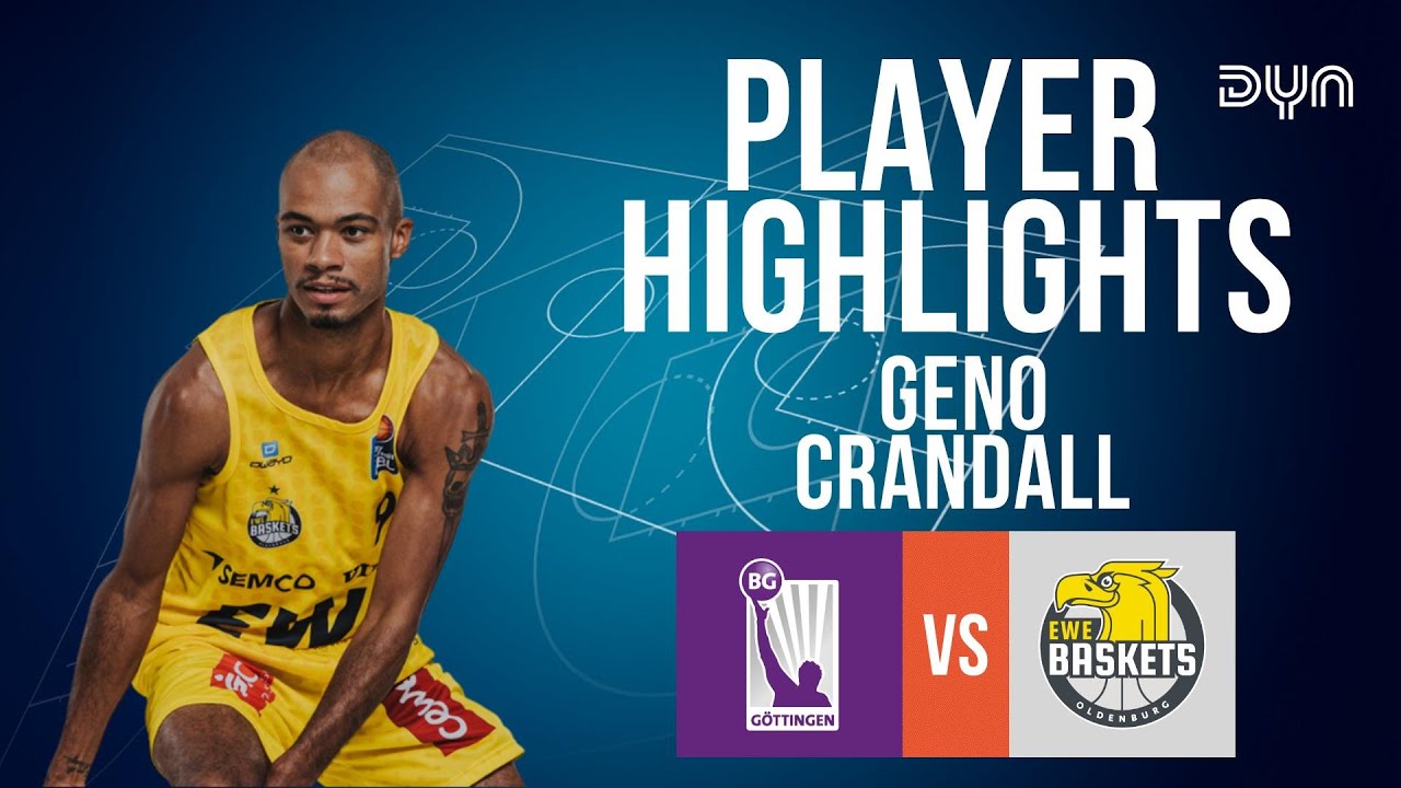 🏀Damn! Geno Crandall (18 points) Highlights vs. BG Göttingen | easyCredit BBL | Dyn Basketball