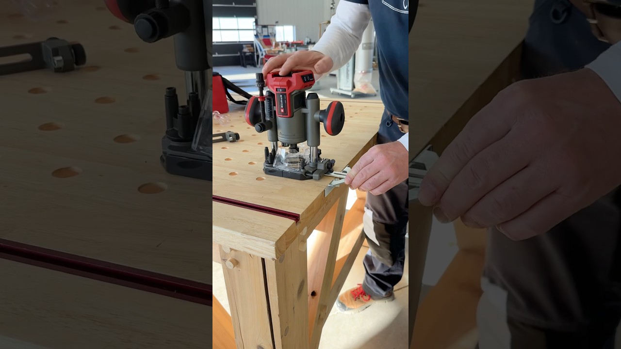 This is the ​⁠@einhellcanada 18v compact router. Good low cost router kit with fixed & plunge base