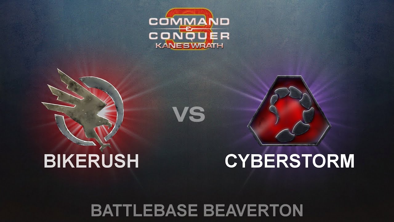 C&C3: Kane's Wrath 1vs1 - Bikerushownz (GDI) vs. Cyberstorm (NOD)