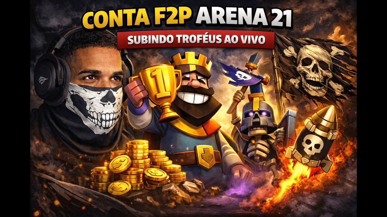 🔴  Treinozin  PushTrofeus arena 21 Ao Vivo CLASH ROYALE 🔥