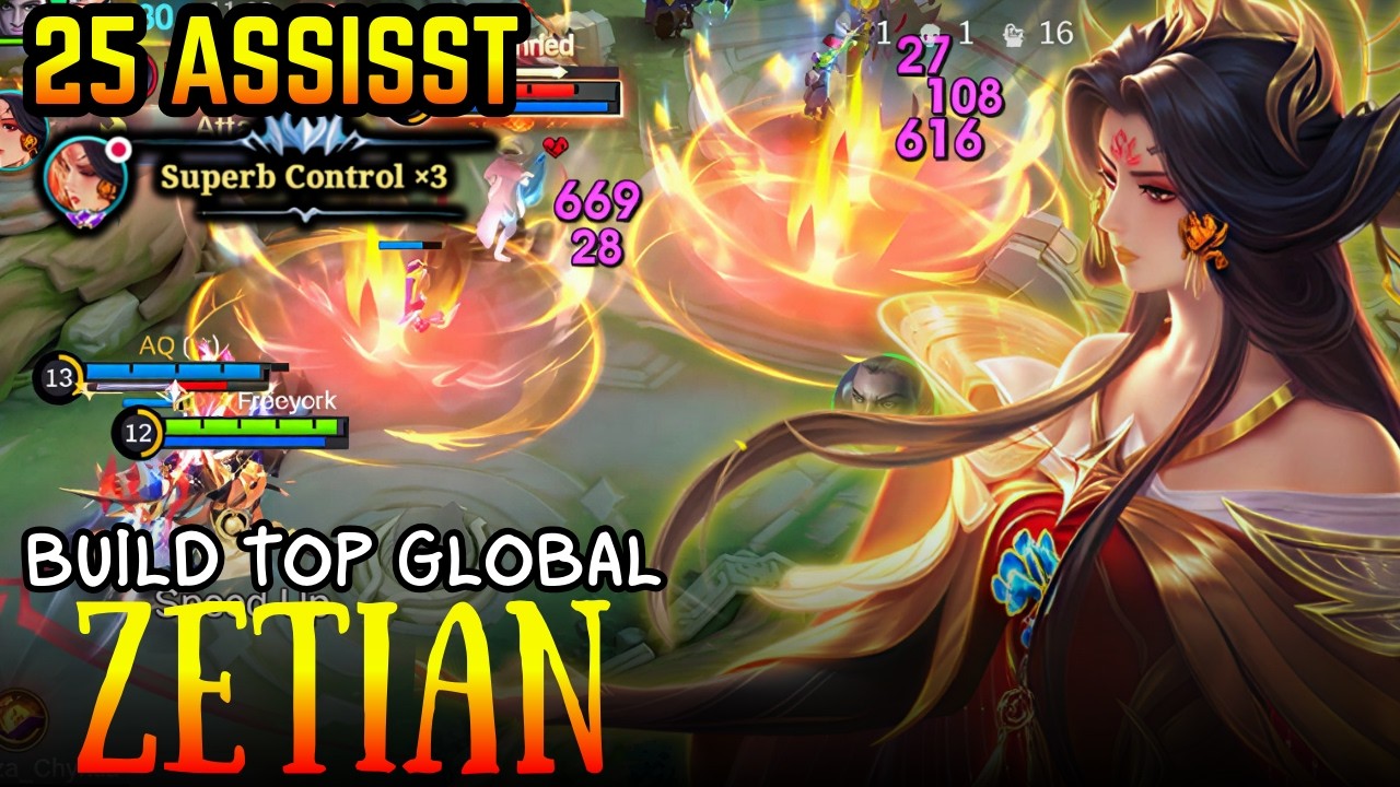 25 ASSIST! Zetian Is The PERFECT Mid Lane Support Right Now! | Mobile Legends
