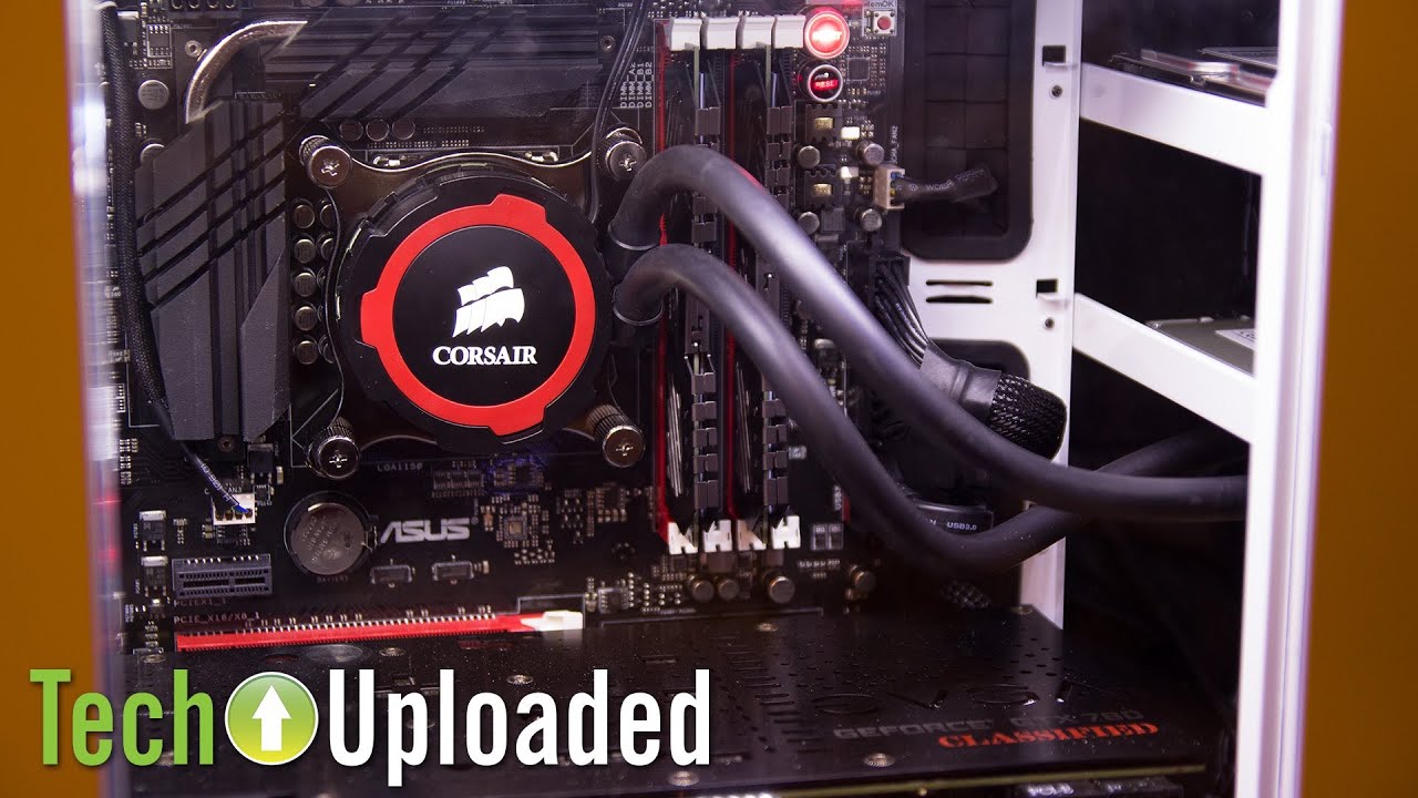 Install a Corsair H105 as push-pull in NZXT H440 plus white LED upgrade