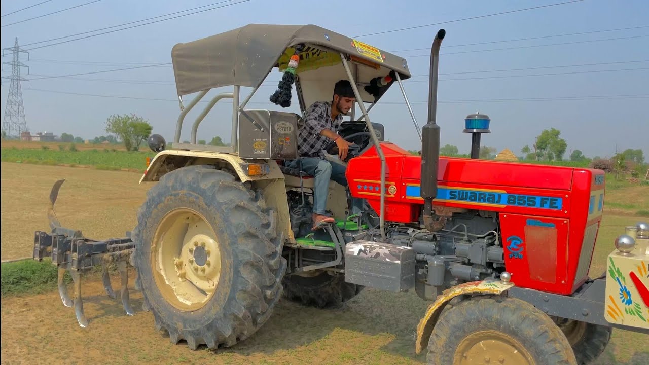 नए 22 मॉडल स्वराज 855 कैसा चला 13 के टिलर पर। New Swaraj 855 LHM vs 13 tyne Cultivator performance।