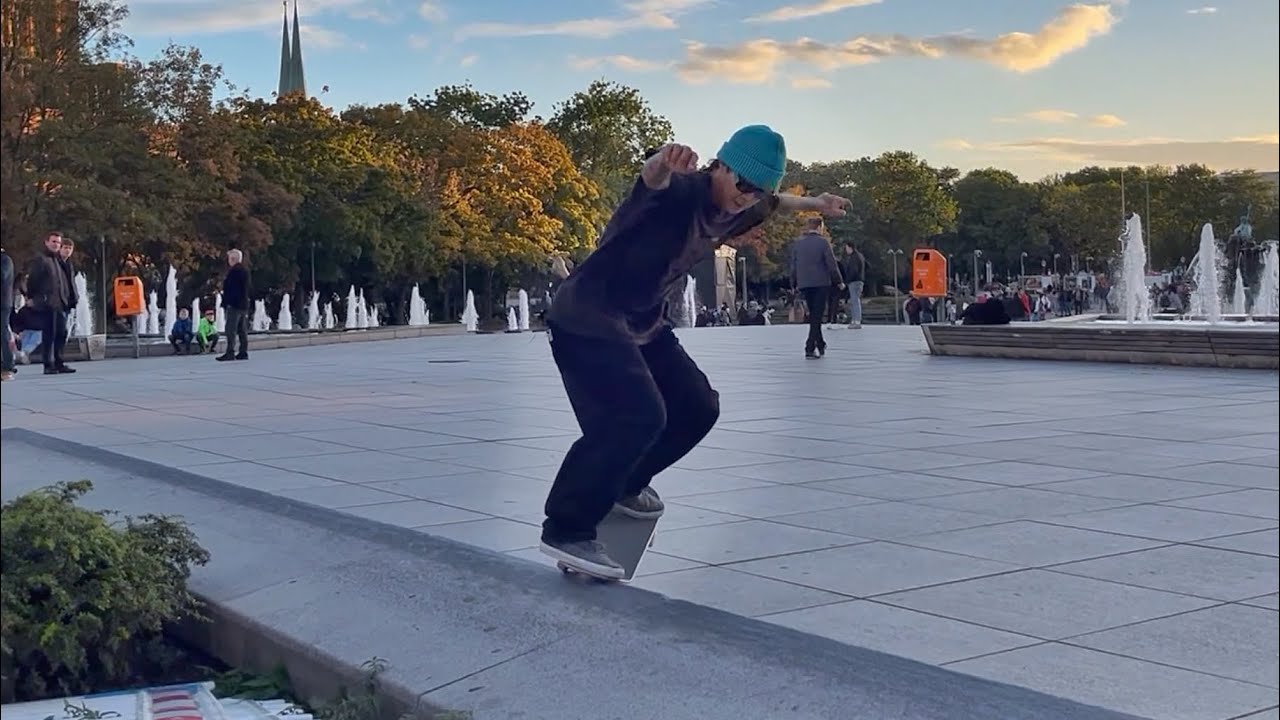 Skateboarding at the Famous Berlin TV Tower