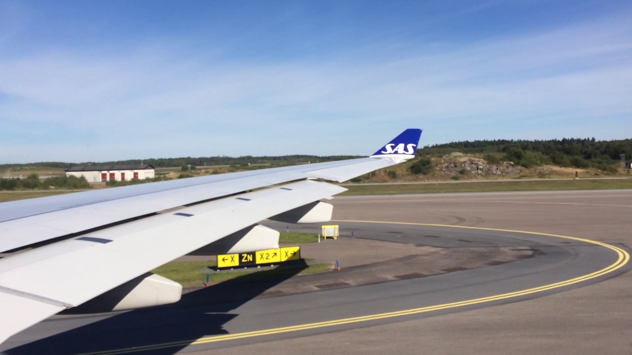 Takeoff from Stockholm Arlanda Airport (ARN) to Los Angeles Airport (LAX) aboard the SAS A330-300