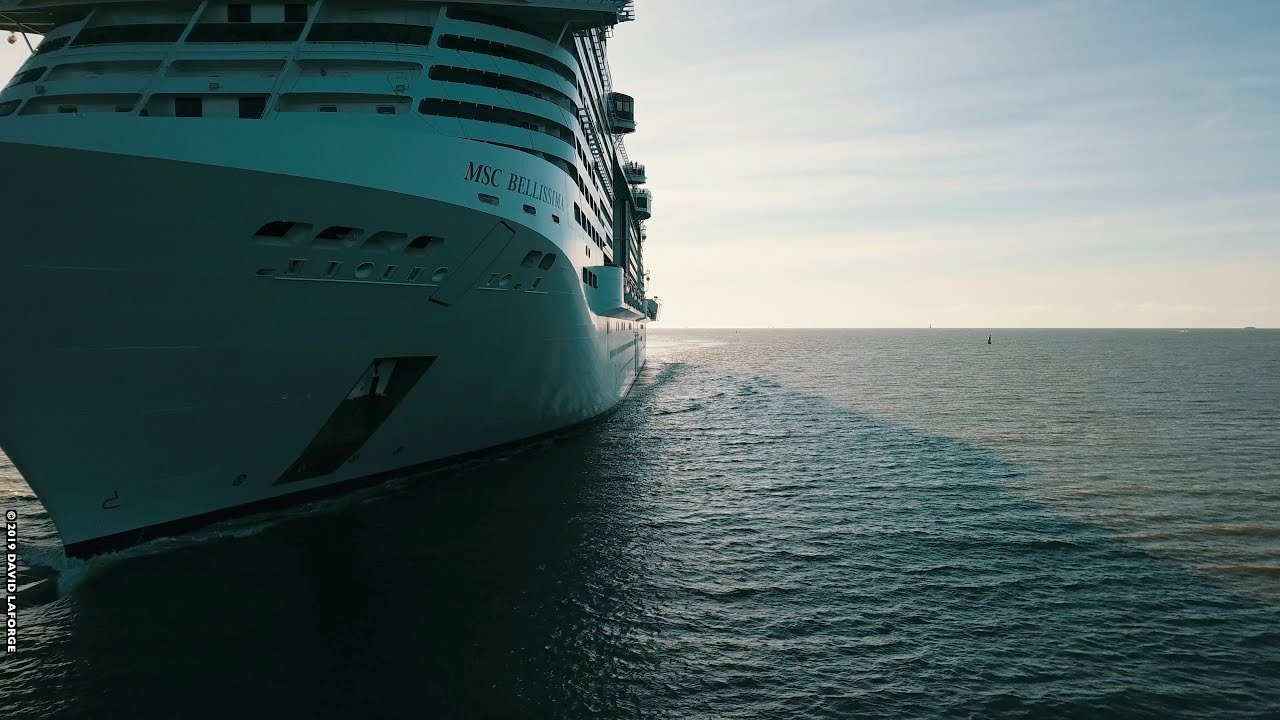 MSC BELLISSIMA - Feb. 2019 Last sea trial - Second et dernier essai en mer - 4K Drone video