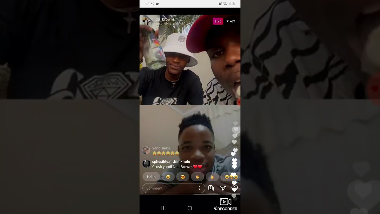Ndu Browns live video (going live with Fans on Instagram)