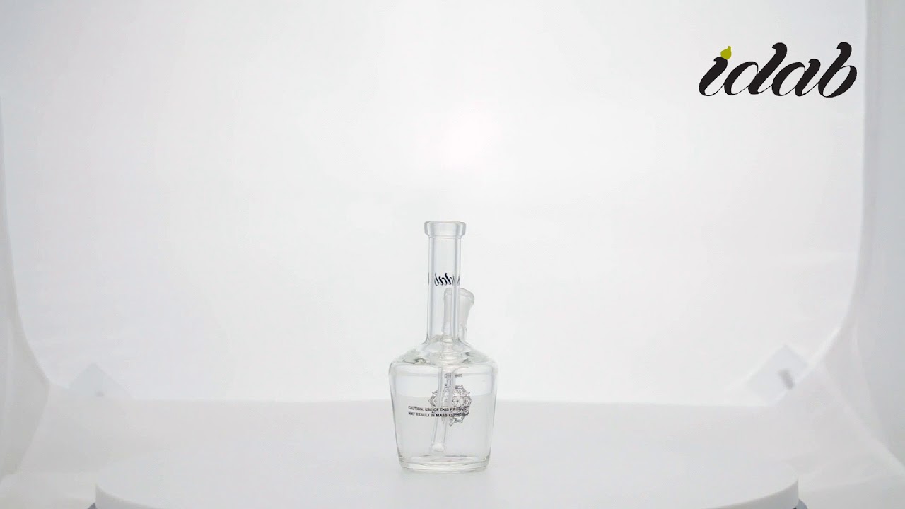 Clear Mini Bottle Rig 10mm Female Joint by iDab Glass