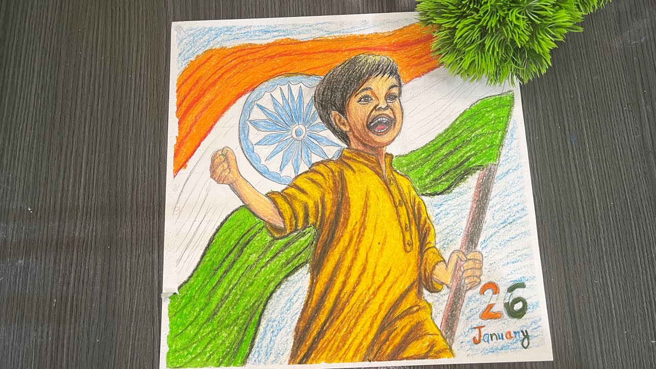 How to colour Republic Day art step by step 🥰#viralvideo #youtubevideo #india #art #viral #video 