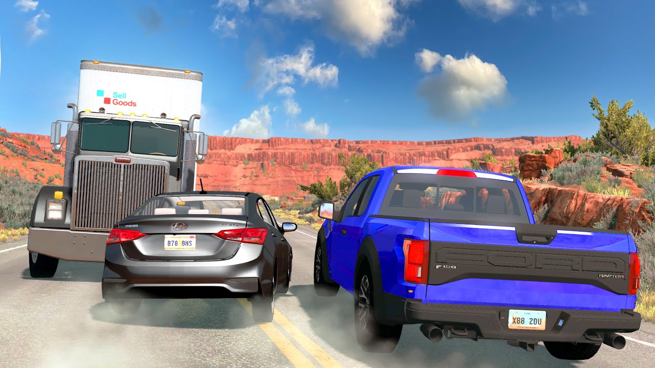 Car Overtaking Crashes Compilation #27 - BeamNG.Drive| BeamNGTV