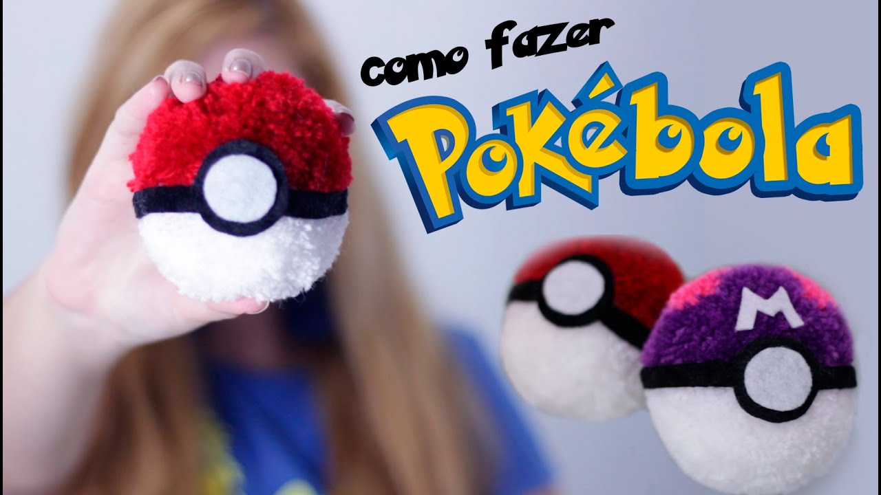Como Fazer Pokebola de Pompom | Projeto DIY
