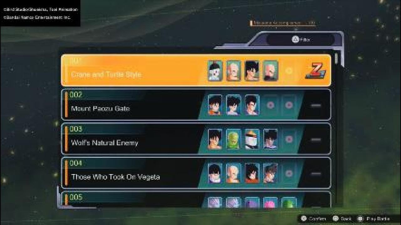 Dragonball Sparking Zero Mission 100: 001