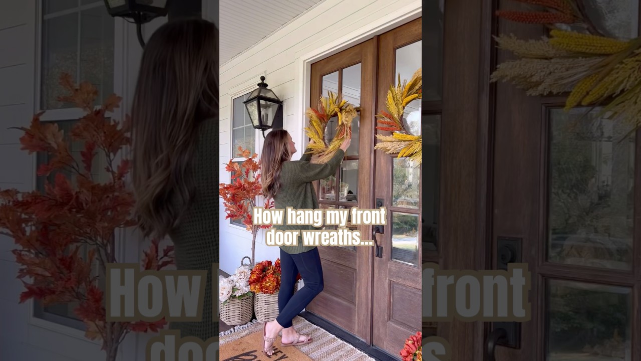How I hang my outdoor front door wreaths&hellip;