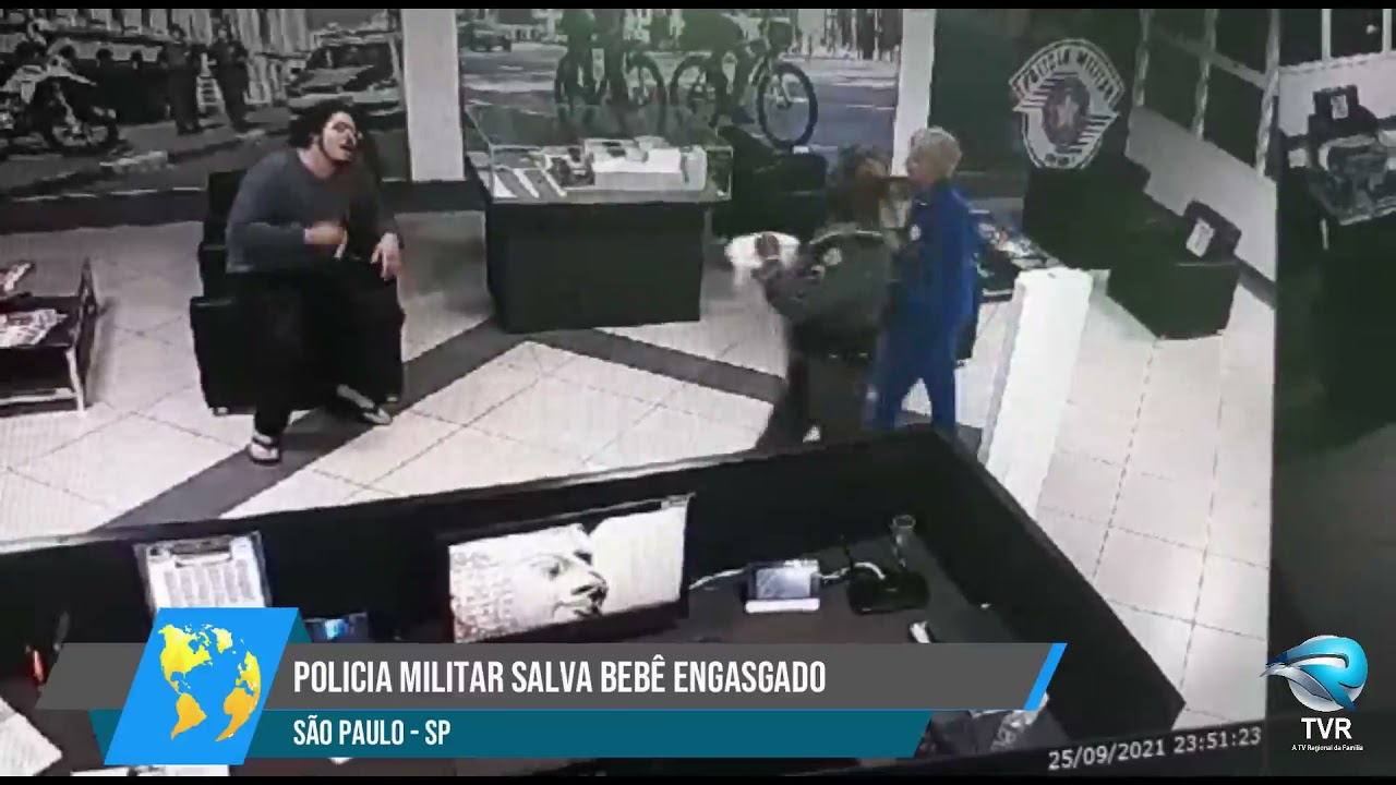 Policia Militar Salva beb&ecirc; engasgado em S&atilde;o Paulo