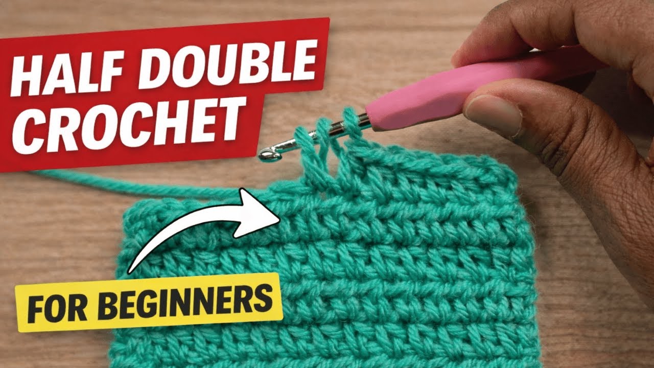 Half Double Crochet (HDC) Stitch for BEGINNERS|EASY Step-by-Step Tutorial | Crochet for Beginners