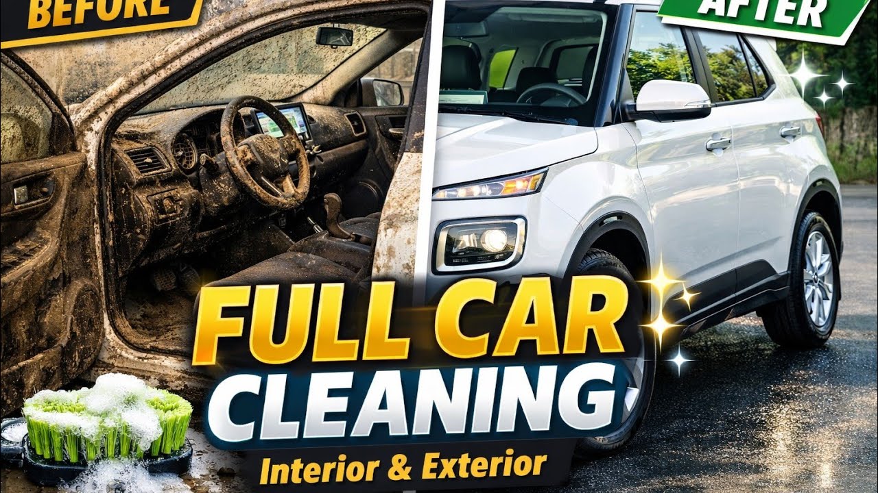 Full Car Interior & Exterior Deep Cleaning | Satisfying Car Wash ✨