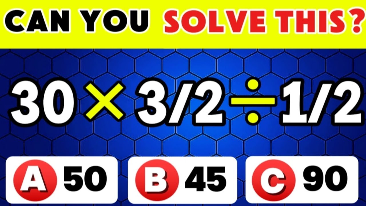 MIND BLOWING Math Puzzle Challenge To Solve Now? Tricky Mathematics Puzzle 🧩