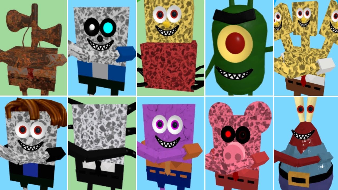ROBLOX PIGGY SPONGE ALL NEW SKINS