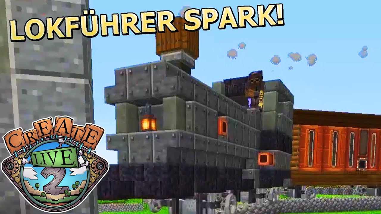 Zug 100% fertig! Es klappt! Lok gebaut & mehr! - Minecraft Create Live 2 #15