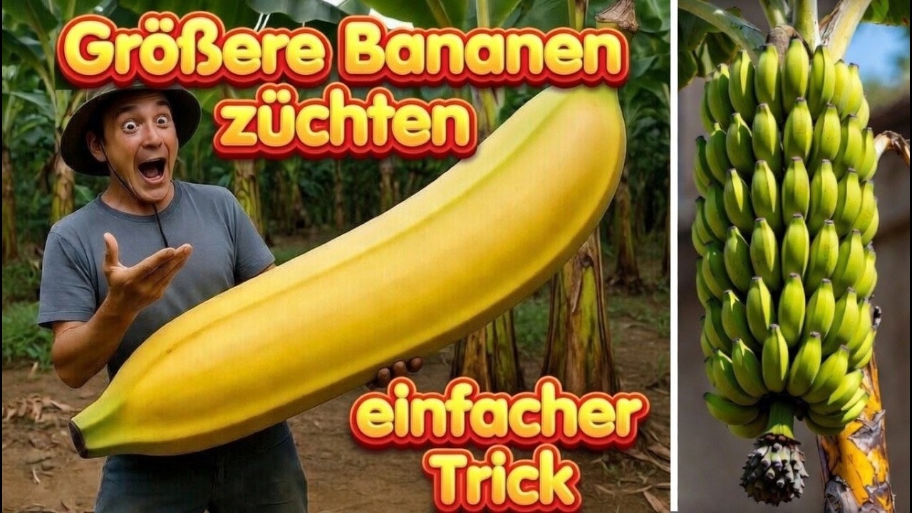 Größere Bananen mit gesunder Bananenstaude