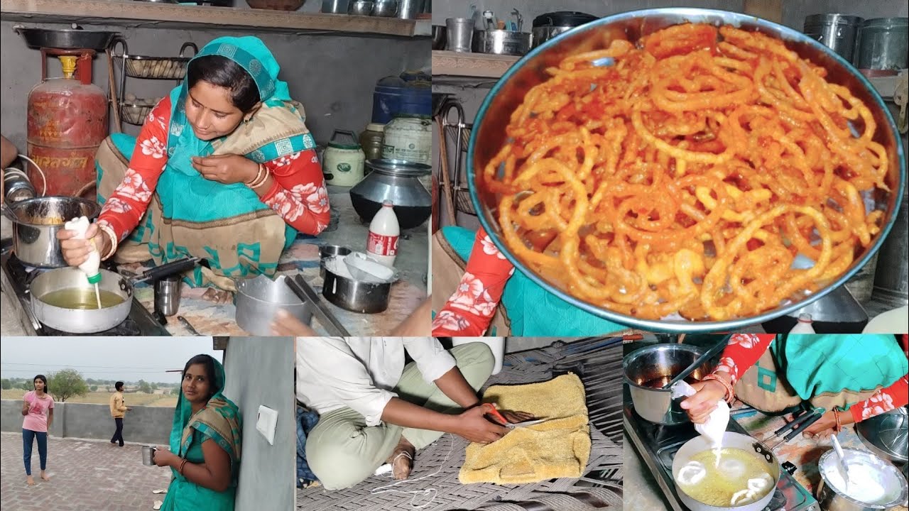 जलेबी बनाने का best tarika ll 15minute में kurkuri Jalebi तैयार ll Indian village food vlog