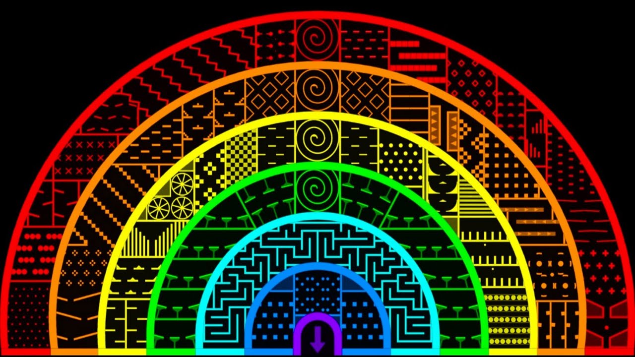The RAINBOW Race! - Colorful Marble Race In Algodoo