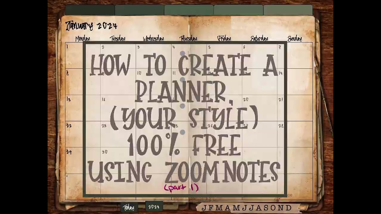 How To Create A Planner ( Your Style) 100% Free Using ZoomNotes-