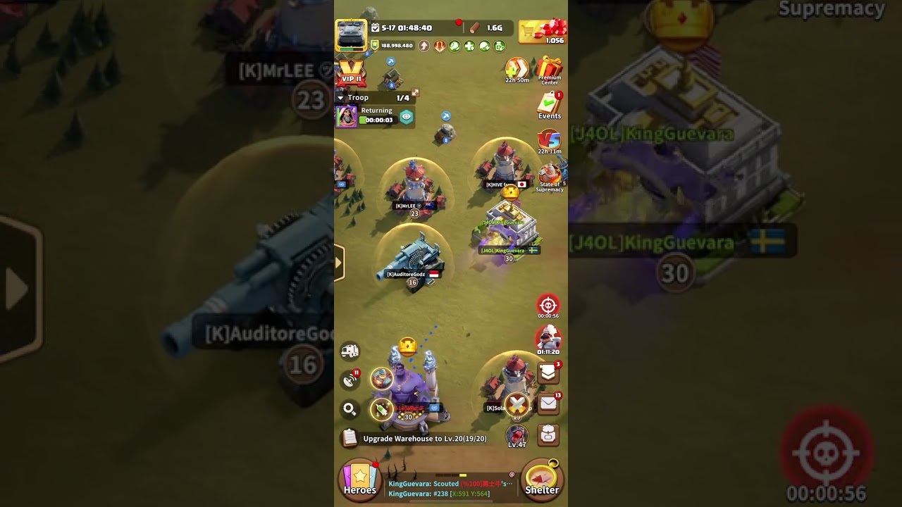 Dark War Survival: SvS - 238 J4OL vs 235 %100 3/4