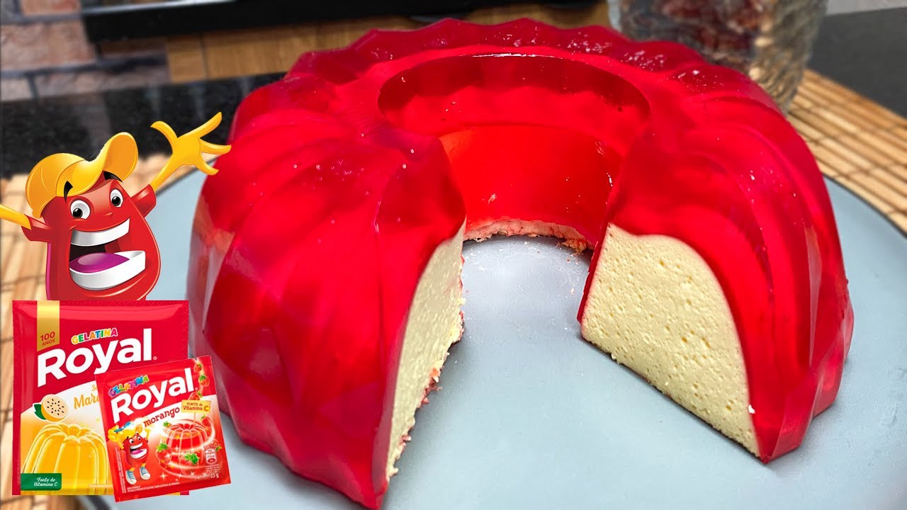 GELATINA REFRESCANTE COM RECHEIO DE MARACUJÁ - O DESING FICA INCRÍVEL!!!