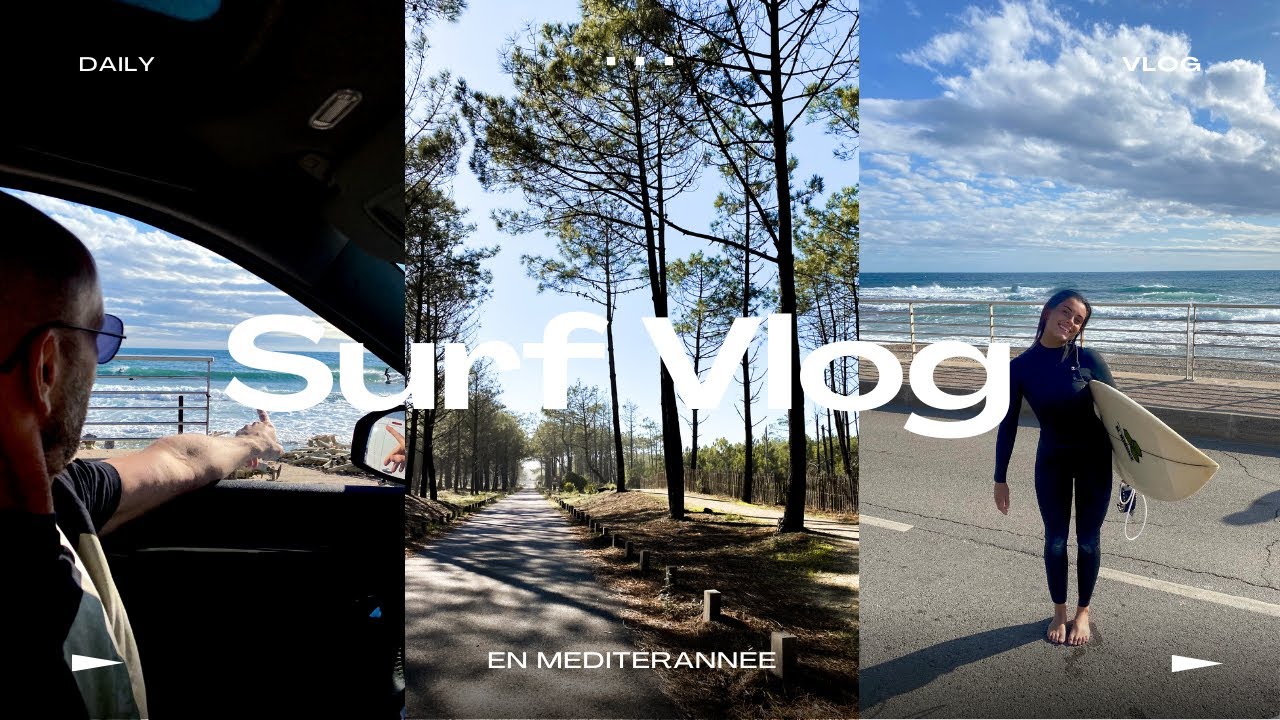 Le Surf en Méditerranée 𑗅 Une journée sous soleil, eau turquoise & Sunset