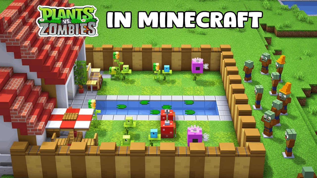 I Built Every Plants vs Zombies Structure in Minecraft!
