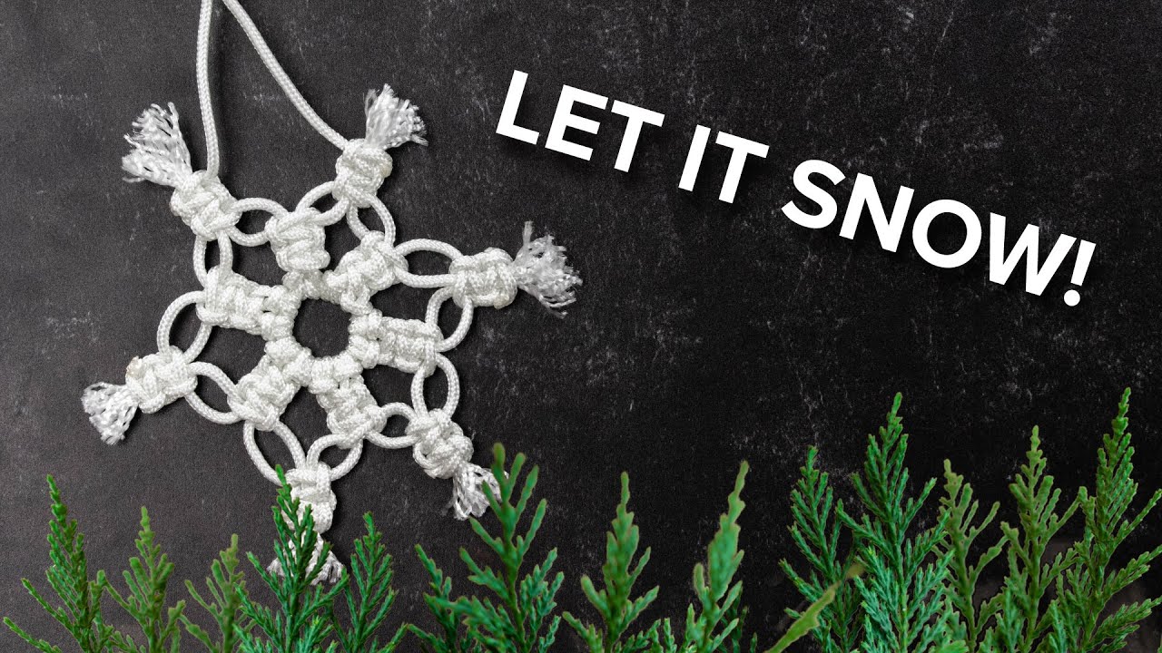 Macramé Paracord Snowflake—Ornament #9