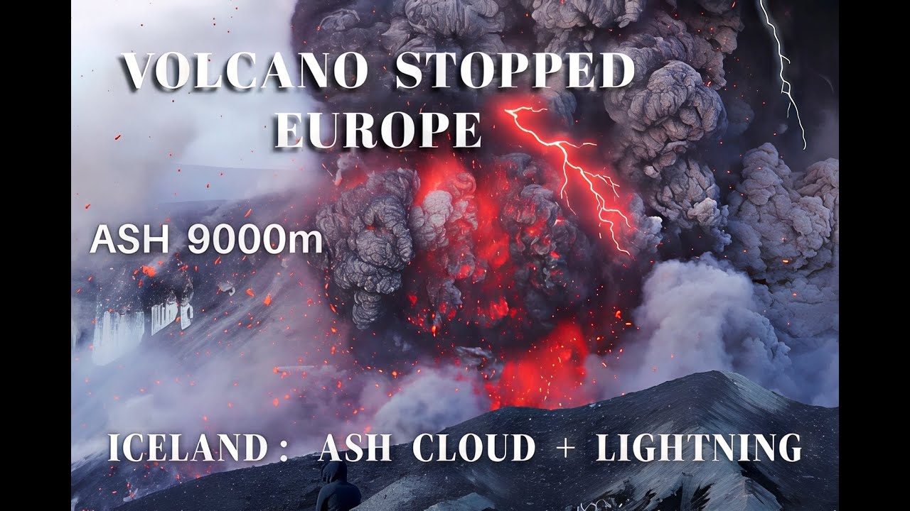 Eyjafjallajökull 2010 Volcano Eruption | Ash 9000 m, Lightning | 2025 Edit 4K