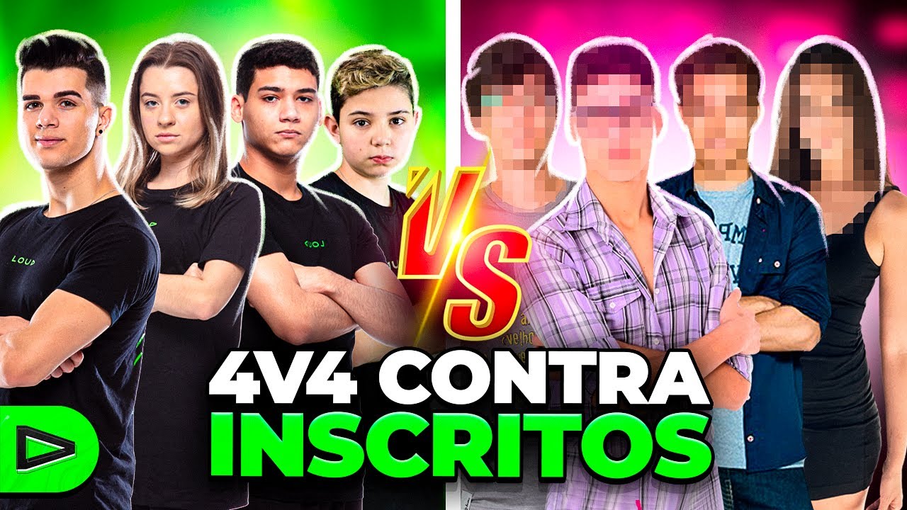 LOUD DESAFIOU INSCRITOS NO 4V4 COM PREMIA&Ccedil;&Atilde;O!! FREE FIRE