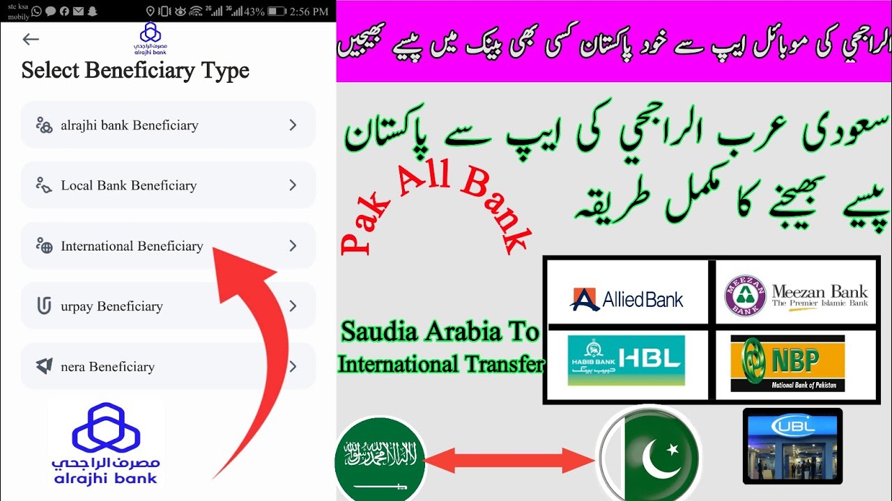 Alrajhi To Pakistan Money Transfer | How To Add Beneficiary In Tahweel AlRajhi Online Pakistan |