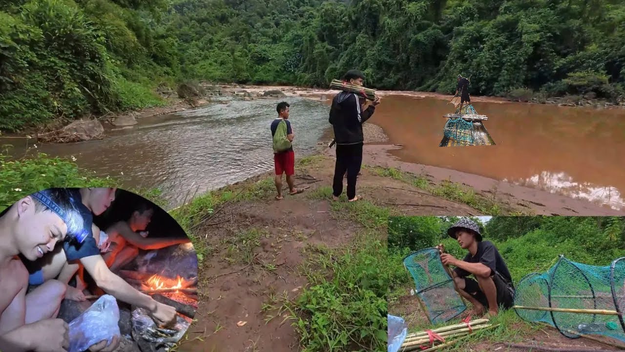 Hành trình đặt lờ cá & săn cá suối xuyên đêm | Nhiệt Đới Vlog