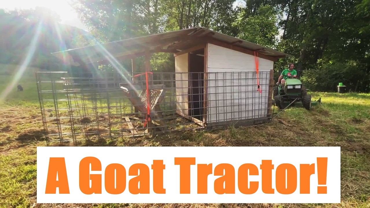Our Goat Tractor!  Moving The Goats Into The Woods!