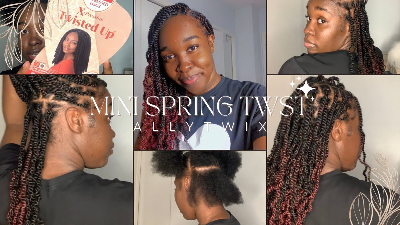 DIY SPRING TWIST WITH X-PRESSION EXTENSIONS || MINI TWISTS || 4C HAIR || ALLYTWIX