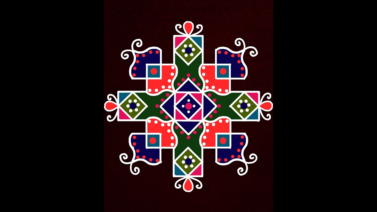 Easy to make Rangoli | Simple colorful Rangoli | Holi Festival of colors