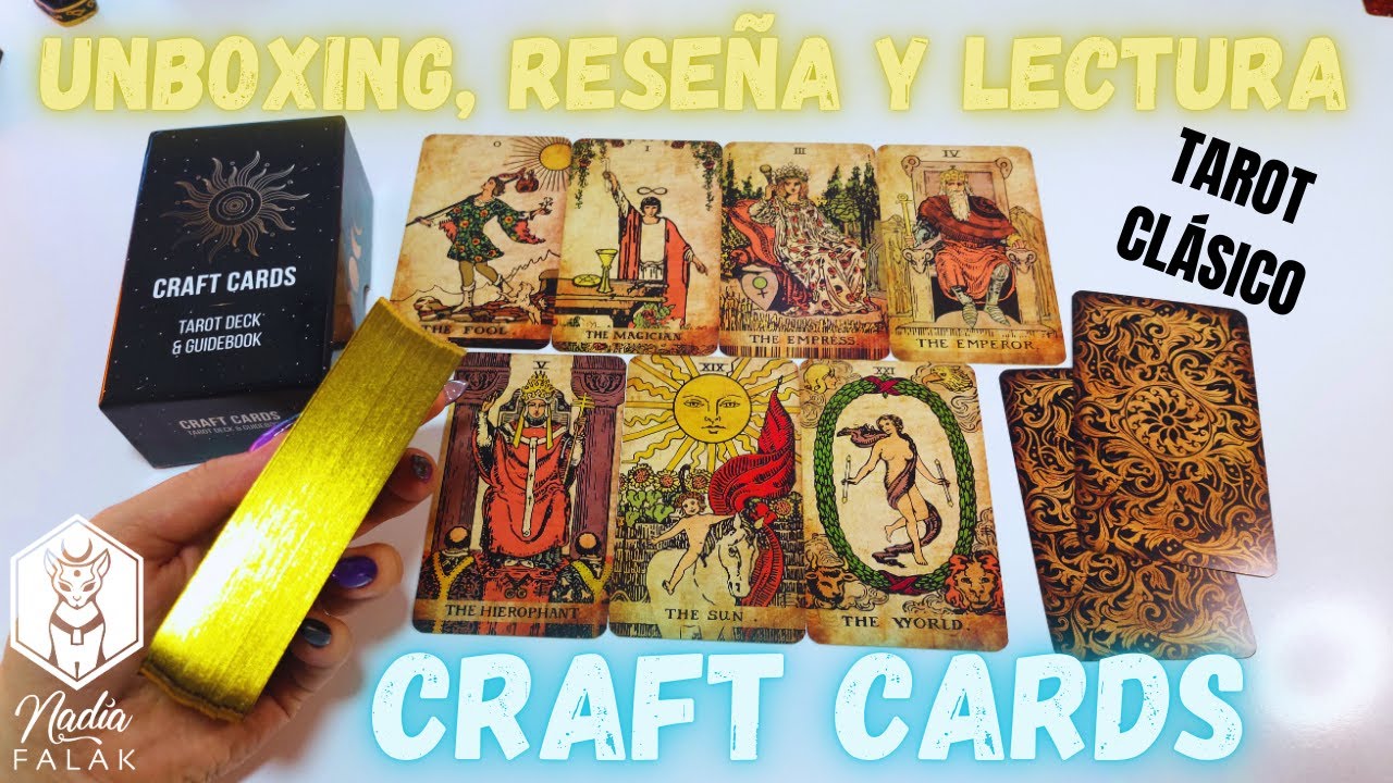 CRAFT CARDS (Tarot Clásico) ⭐ Unboxing y Reseña + Lectura ✨ Nadia Falak