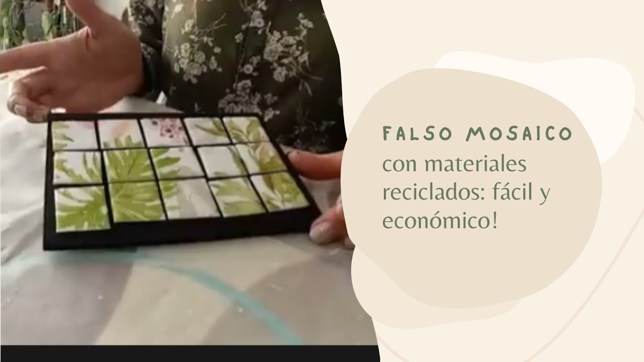 FALSO MOSAICO con materiales reciclados fácil y económico! 🥰