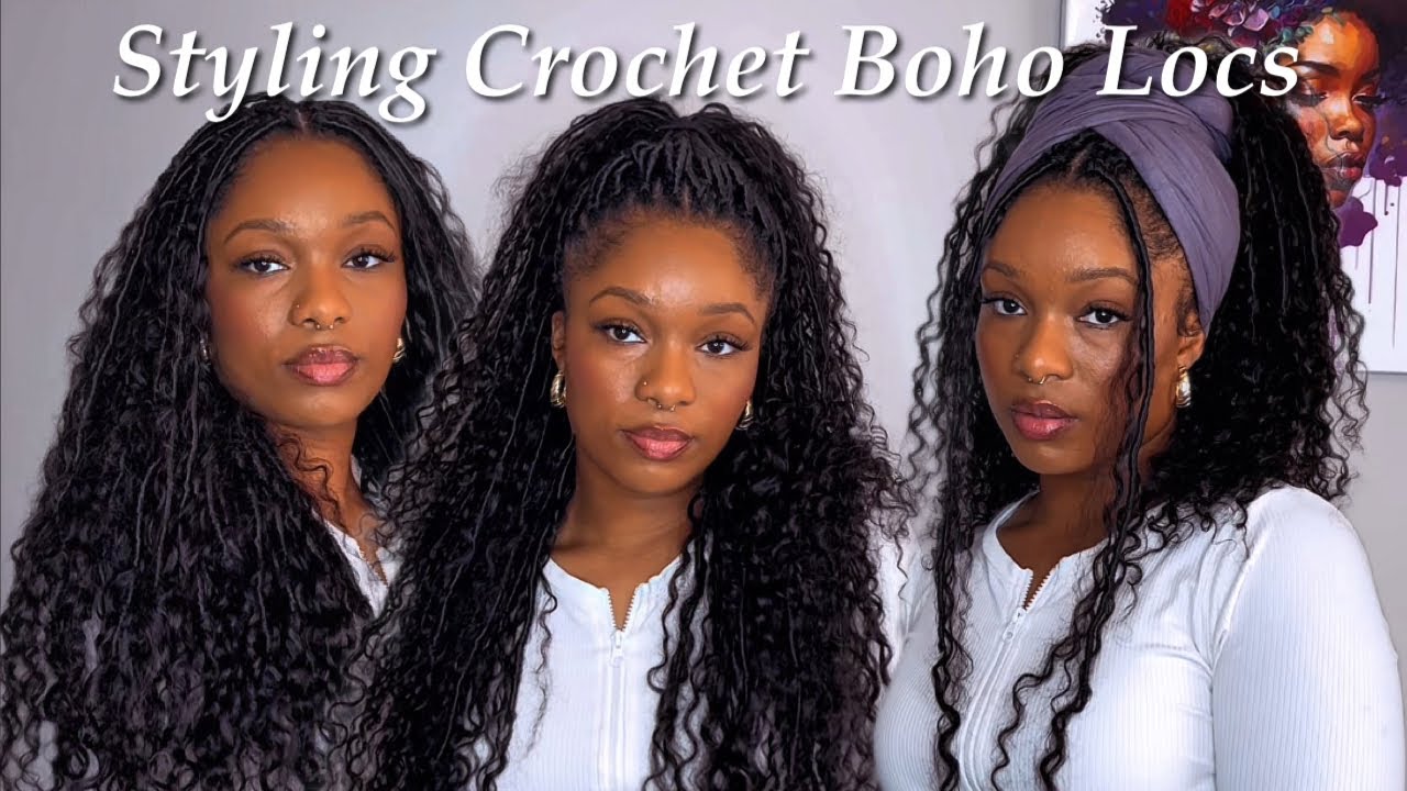 8+ Cute & Easy Ways to Style Crochet Boho Locs | Quick Hairstyles For Any Occasion 
